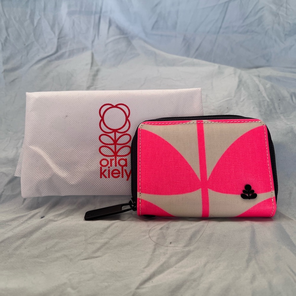 Orla Kiely Remember Me Purse - Neon Pink